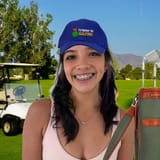 angie on the course