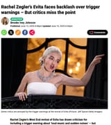 Rachel Zegler’s Evita faces backlash over trigger warnings