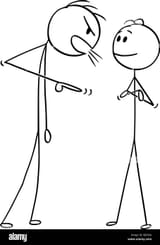 cartoon-of-man-or-businessman-who-is-calm-and-smiling-while-boss-is-yelling-at-him-PJR5RA