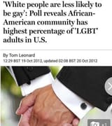 Homosexuality and Non-Whites Statistics Blacks and Gays