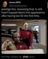 TNG being peak