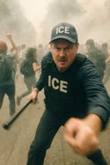 20250609_0616_Chaotic Protest Clash_simple_compose_01jxa2ycrnffavdh6erhyw7jhf