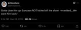sam was not kicked 