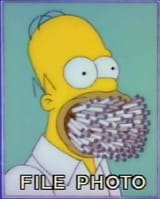 homer simpsons cigarette file photo