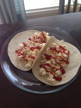 eggs and ketchup