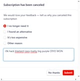 cancel