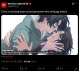 China is cracking down on young women who write gay 