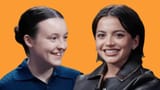 Bella Ramsey and Isabela Merced being the cutest work couple