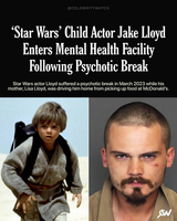 Celebrity Watch Star Wars child actor Jake Lloyd who played Anakin Skywalker in the 1999 film Star Wars Episode I – The Phantom Menace has reportedly... Instagram