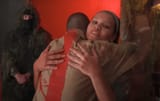 trish hugging tayleigh after she got eliminated