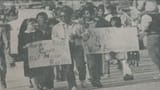 white woman moon protest