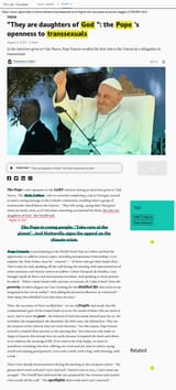 pope believes men can be women official