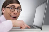 nerd-computer-side-view-young-nerd-man-working-isolated-grey-33341818