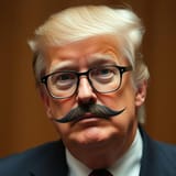 trump stache