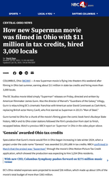 The role that Ohio will play in 2025 Superman movie