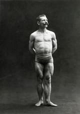 A_male_bodybuilder_wearing_bathing_trunks_Wellcome_L0034521