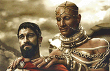 battle-of-thermopylae-in-300-movie-leonidas-and-xerxes