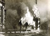 Sortavala_lutheran_church_on_fire_(1940)