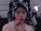 ava applies chapstick in an uncanny way