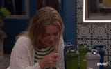 enjoying spicy olives with katherine