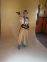 Sarah Gadon Gun Flint BTS
