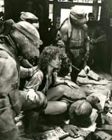When Raphael got jumped by the Foot Clan in the 1990 Teenage Mutant Ninja Turtles movie