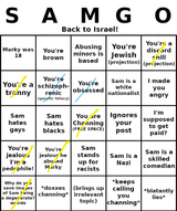 sam bingo card (filling up quick)