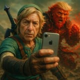 20250609_0627_Dylan as Link Battling Trump_simple_compose_01jxa3k3sve128mv5f6k4m89sx
