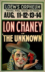 The_Unknown_(1927_film)._Lobby_Poster._M-G-M_studios._Tod_Browning,_director._Actor_Lon_Chaney_as__Alonzo_the_Armless_