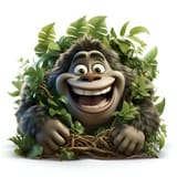 3d-rendering-gorilla-nest-leaves-isolated-white-background_1057-43717