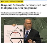 Binyamin Netanyahu demands &#039;red line&#039; to stop Iran nuclear programme Nuclear weapons The Guardian