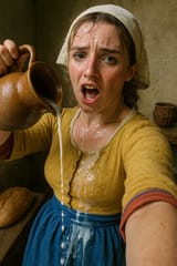 20250726_2049_17th Century Milkmaid Selfie_remix_01k14nkrf7fe2vsy0nzztp5t4p