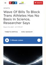 NPR says science supports transathletes