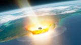 space rock hits planet