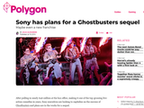Sony has plans for a Ghostbusters sequel