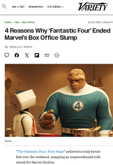 Why &#039;Fantastic Four&#039; Box Office Ended Marvel&#039;s Slump
