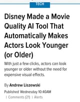 disney de-aging tool named FRAN