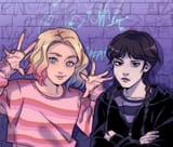 Wednesday and Enid by Gabriel Picolo