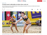 German beach volleyballers in Qatar dress code row