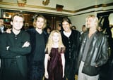 a young Avril Lavigne meets the members of the band Nickelback for the first time