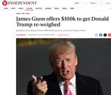 James Gunn offers $100k to get Donald Trump re-weighed The Independent The Independent