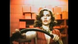 Red dress woman tape
