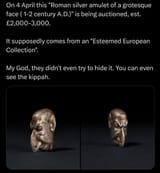 grotesque roman jew amulet