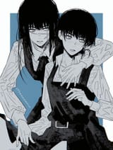 __yoru_and_mitaka_asa_chainsaw_man_drawn_by_yumu_8181018__e6e633bffee6d8208bc25e2694a73e49