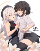 __black_haired_demon_girl_and_angel_girl_original_drawn_by_shimmer__e2c7f9271615c37d87508eae766e0f05