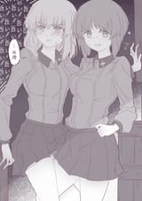 __nishizumi_miho_and_itsumi_erika_girls_und_panzer_drawn_by_nekounko__5893c8166088d6ebf085a71cd803cb47