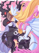 __angewomon_and_ladydevimon_digimon_drawn_by_yveltalvee__7d9238df0214b0e04f8ea003d13796d4