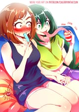 __uraraka_ochaco_and_asui_tsuyu_boku_no_hero_academia_drawn_by_cherry_in_the_sun__ab26befb97516c508f3a1ddd6e36742d