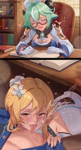 __lumine_and_sucrose_genshin_impact_drawn_by_exlic__12730c7ec5714257c017250efed10523