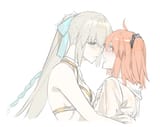 __fujimaru_ritsuka_morgan_le_fay_morgan_le_fay_and_fujimaru_ritsuka_fate_and_1_more_drawn_by_ekku_gdwu3454__2da0059c17cc645249a0779ff31285fc